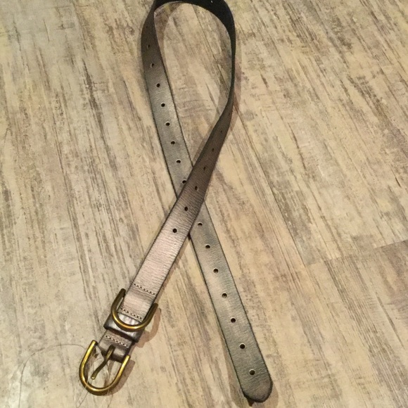New Free People Pink Denim Days Double Buckle Belt - Picture 4 of 7